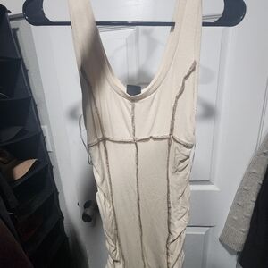 Beige Sleeveless Dress